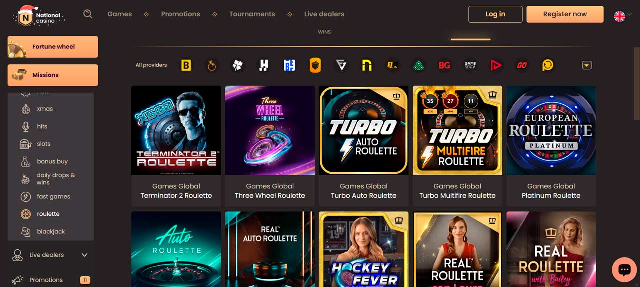 National Casino games